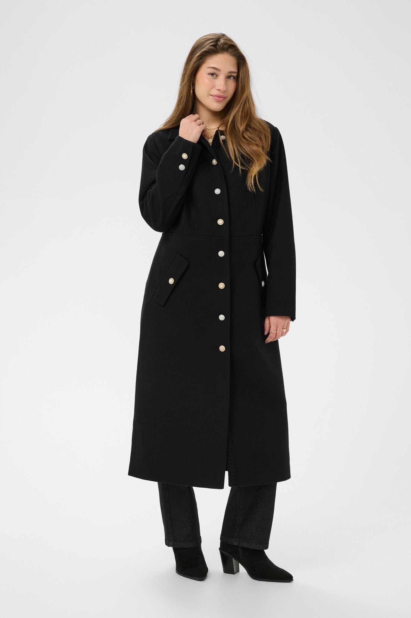 Tolsa Long Coat by Cream - Blue Sky Fashions & Lingerie