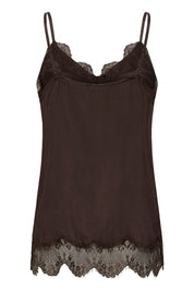 Trinity Lace Trim Camisole by Cream - Java - Blue Sky Fashions & Lingerie
