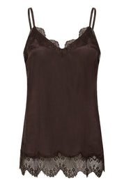 Trinity Lace Trim Camisole by Cream - Java - Blue Sky Fashions & Lingerie