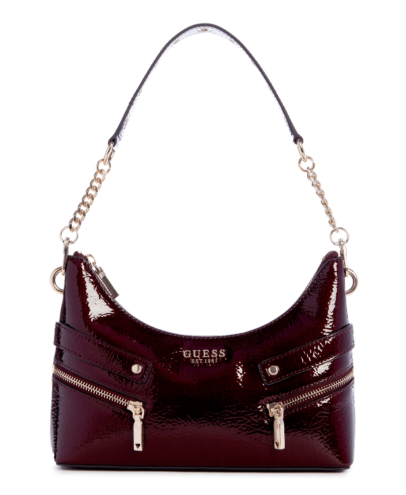 Trissa top zip shoulder bag by Guess - burgundy - Blue Sky Fashions & Lingerie