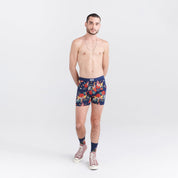 Ultra Super Soft Boxer Brief with fly - Hawaiian pizza navy - Blue Sky Fashions & Lingerie