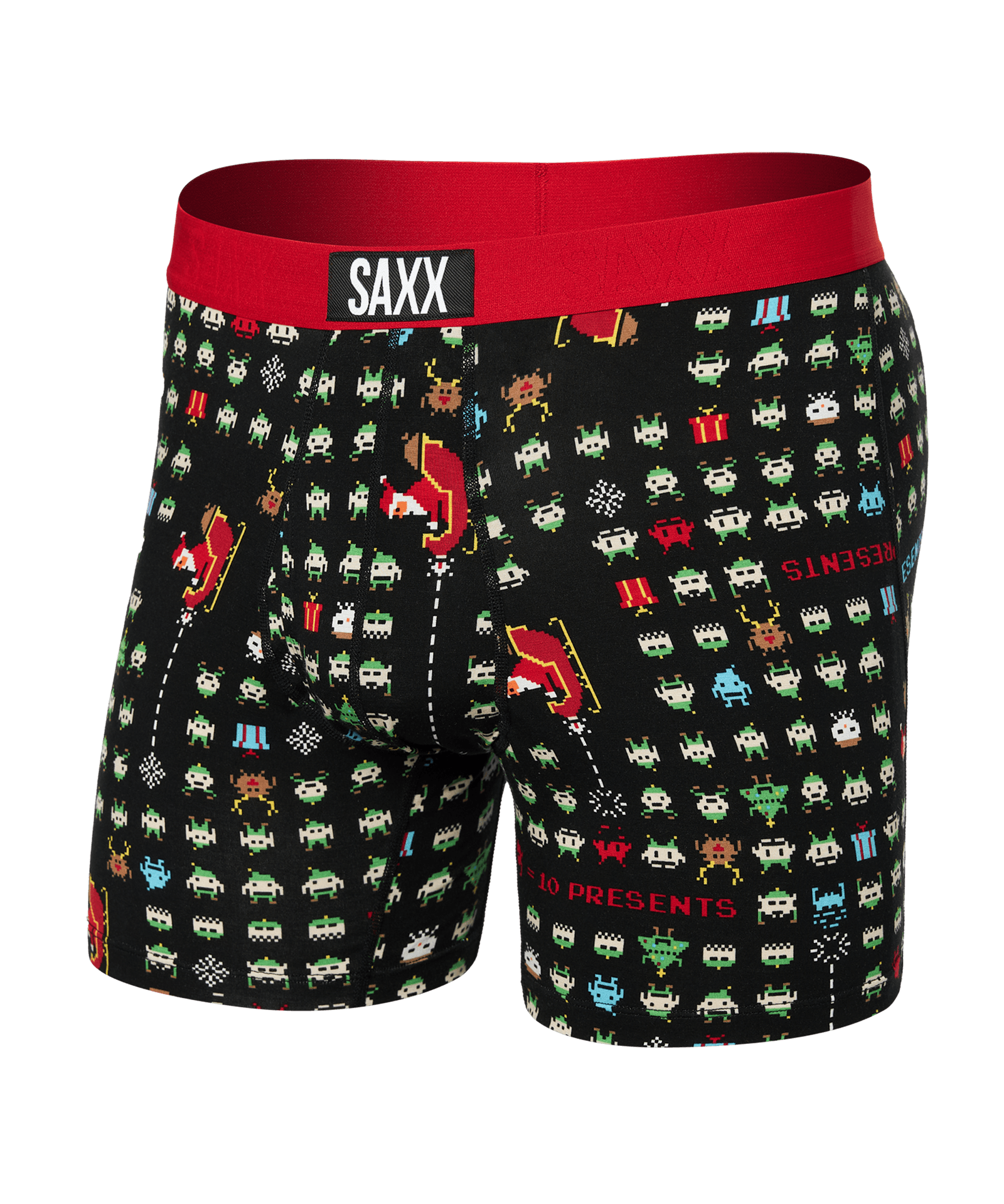 Ultra Super Soft Boxer Brief with fly - Sleigh Invaders - Blue Sky Fashions & Lingerie