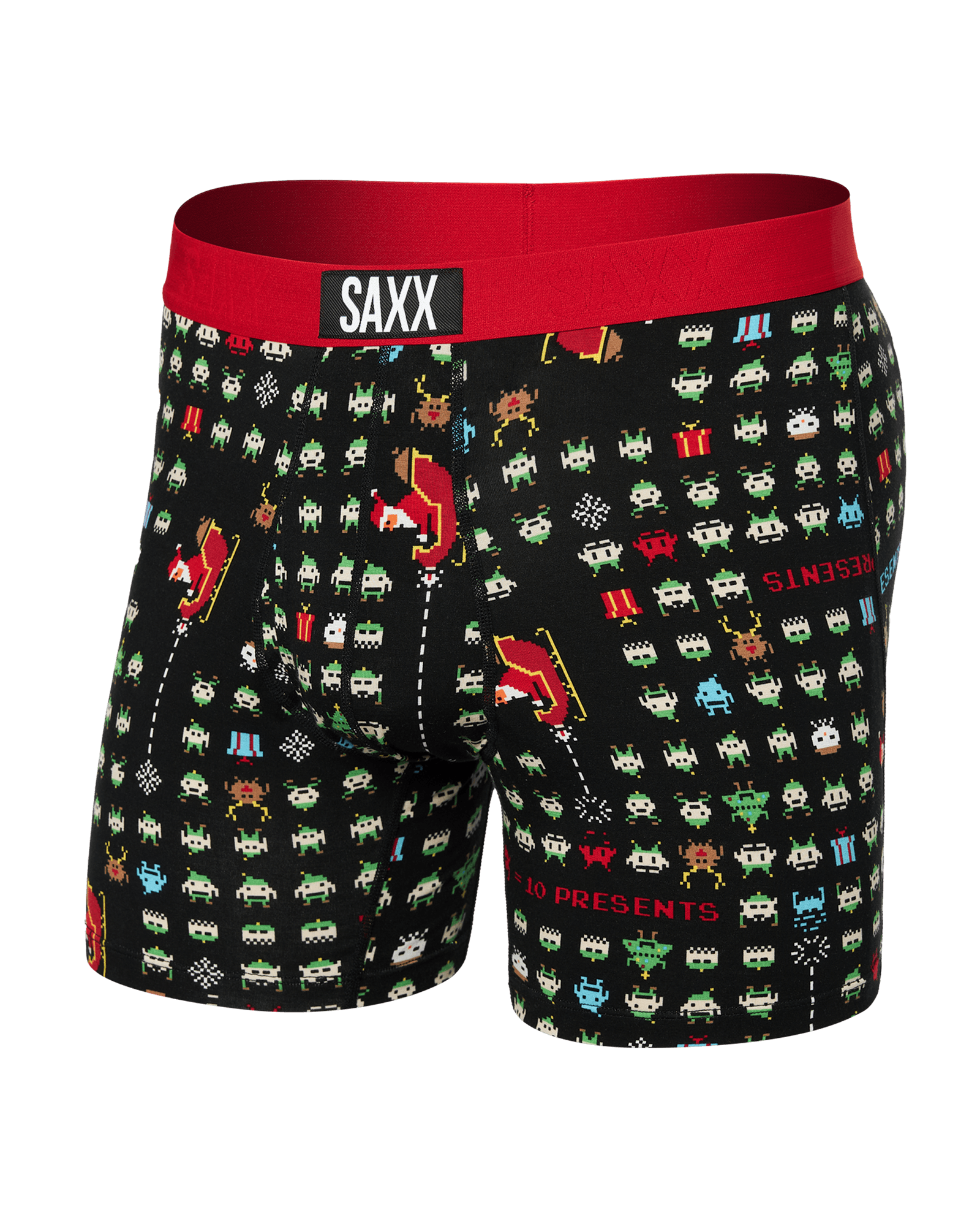 Ultra Super Soft Boxer Brief with fly - Sleigh Invaders - Blue Sky Fashions & Lingerie