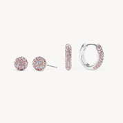 VENETIAN BLUSH ALWAYS ON SPARKLE HOOPS AND STUDS GIFT SET - Blue Sky Fashions & Lingerie