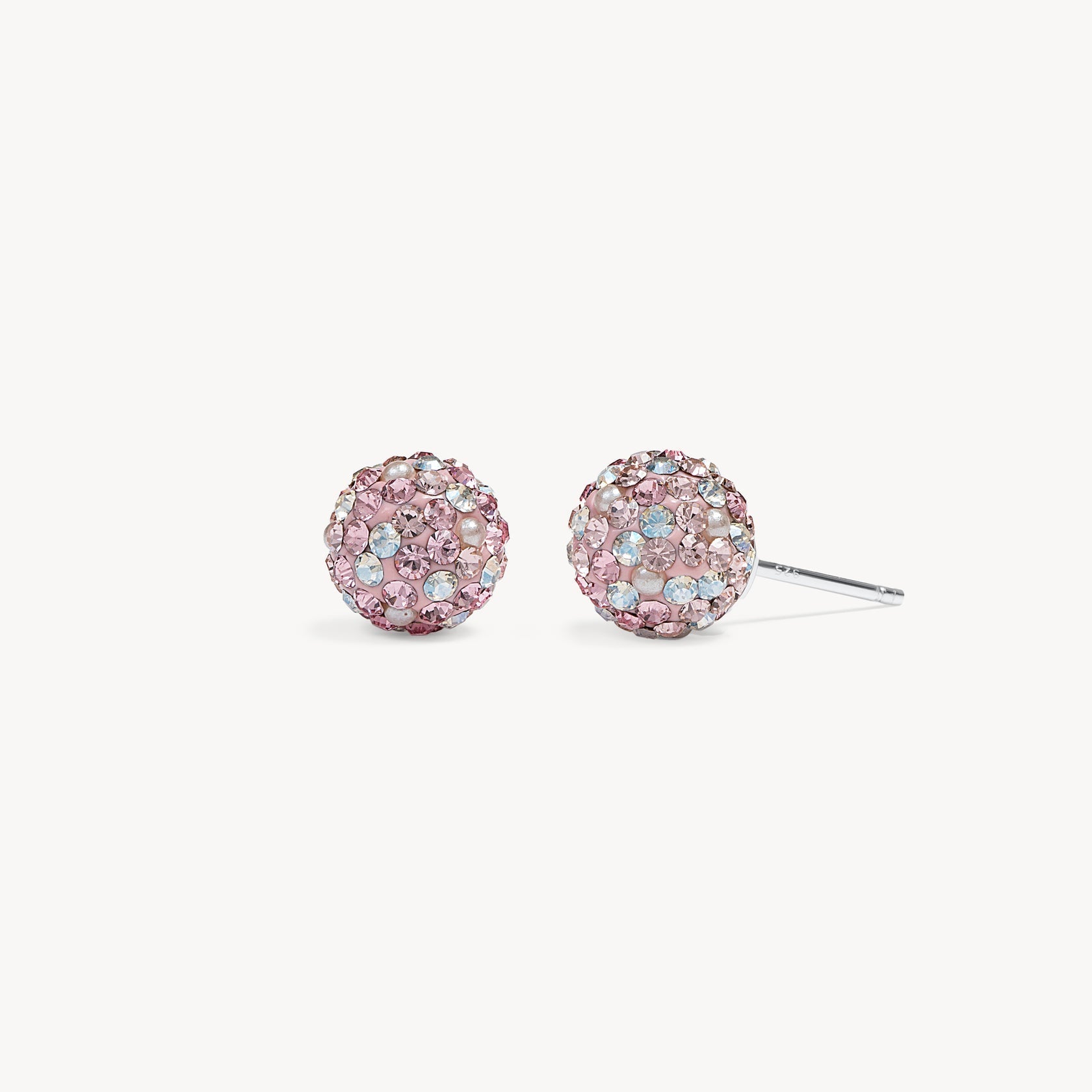 VENETIAN BLUSH SPARKLE BALL™ SMALLSTUD EARRINGS 8mm - Blue Sky Fashions & Lingerie