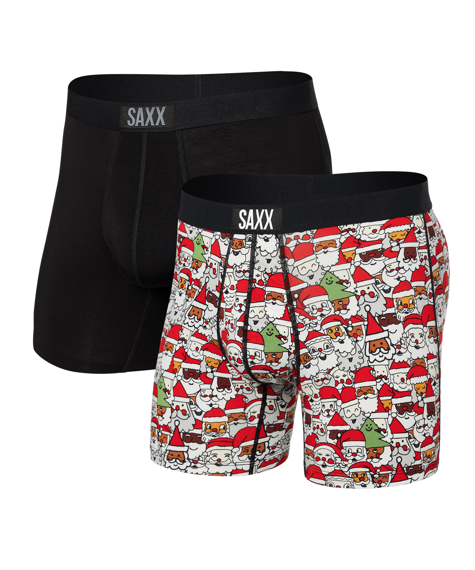 Vibe Super Soft Boxer Brief 2 pack - All the Santas - Blue Sky Fashions & Lingerie