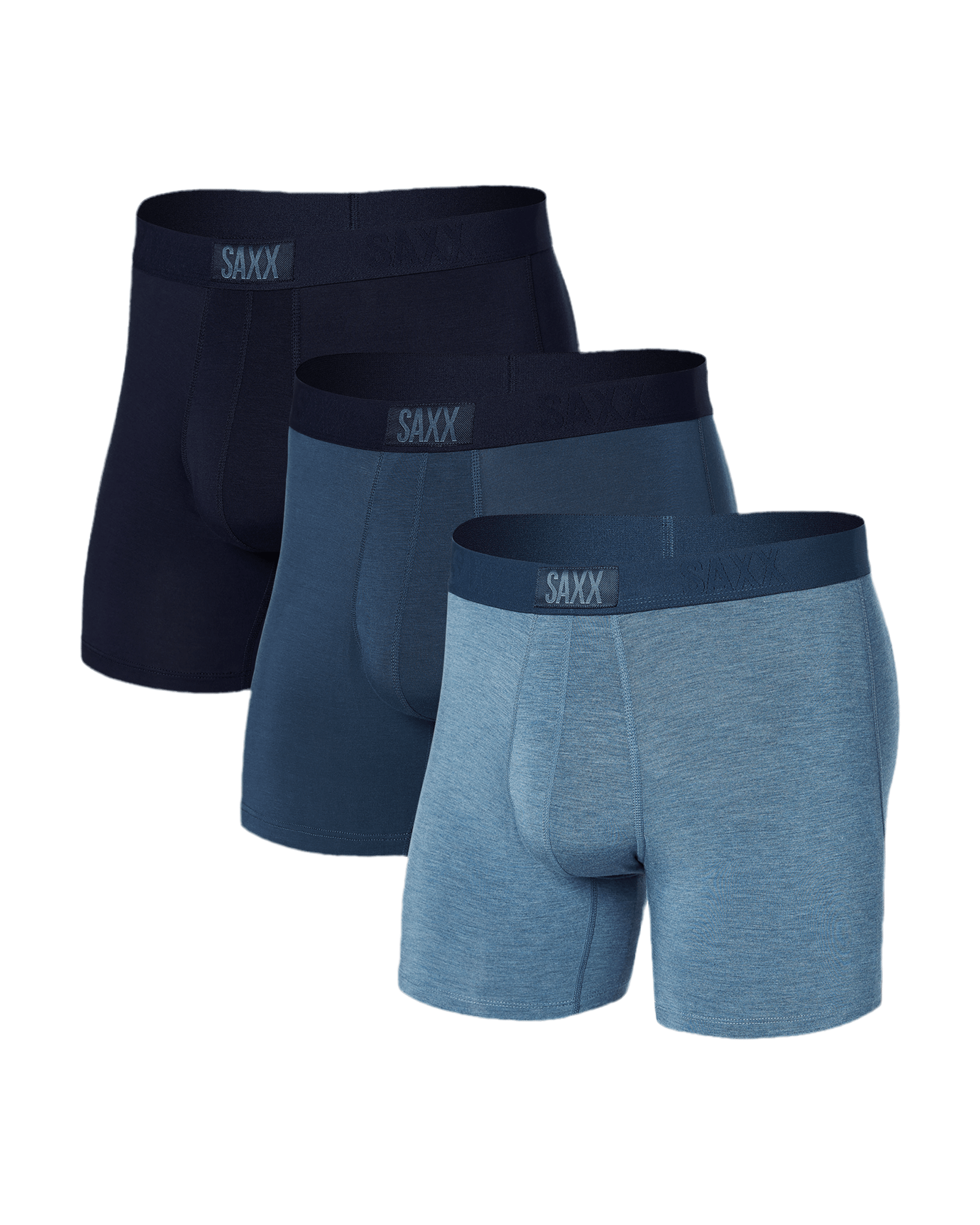 Vibe Super Soft Boxer Brief 3 pack - stone/dark denim/maritime - Blue Sky Fashions & Lingerie