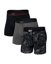 Vibe Super Soft Boxer Brief 3 pack - wood camo/graphite heather/black - Blue Sky Fashions & Lingerie