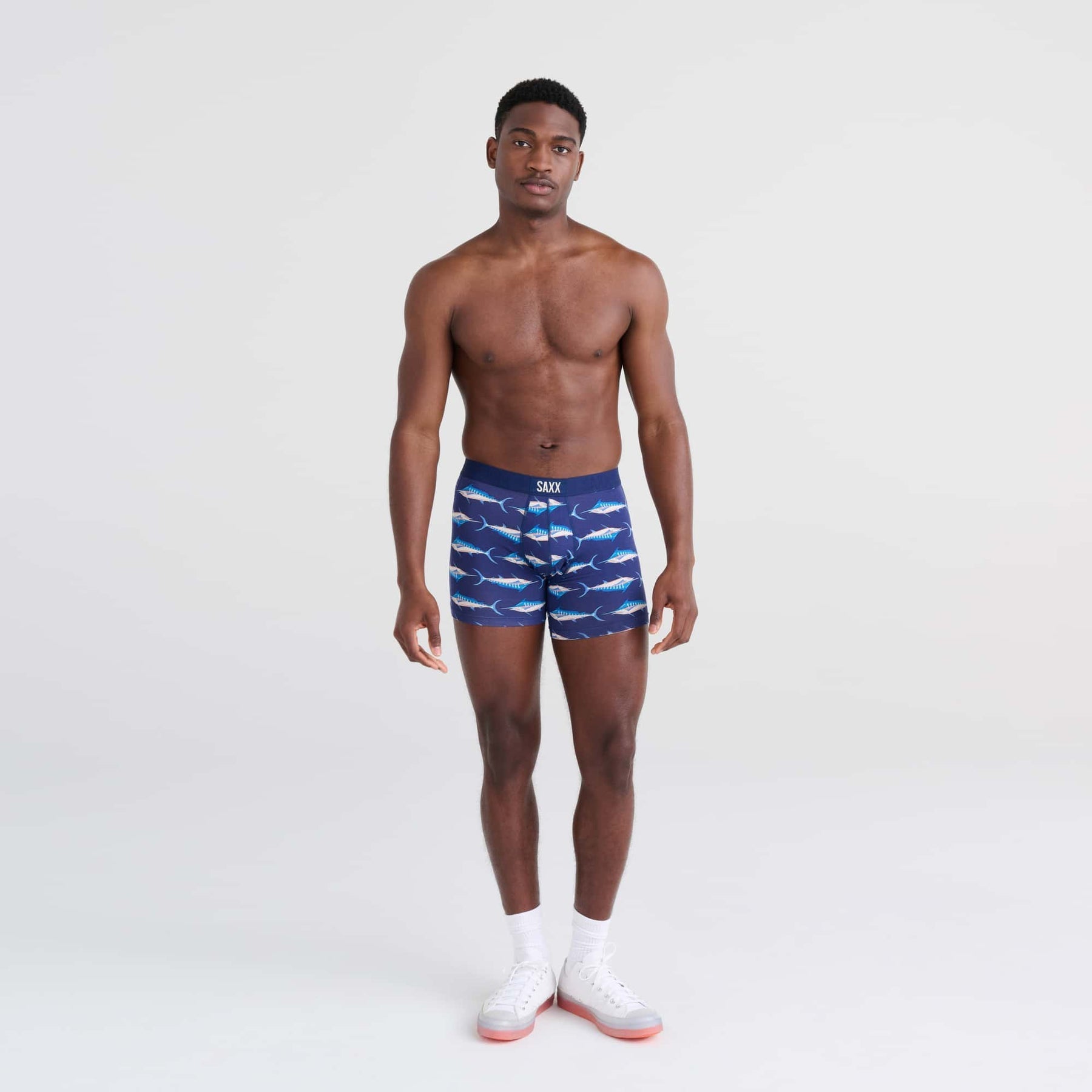 Vibe Super Soft Boxer Brief - Marlin Matrix Midnight - Blue Sky Fashions & Lingerie