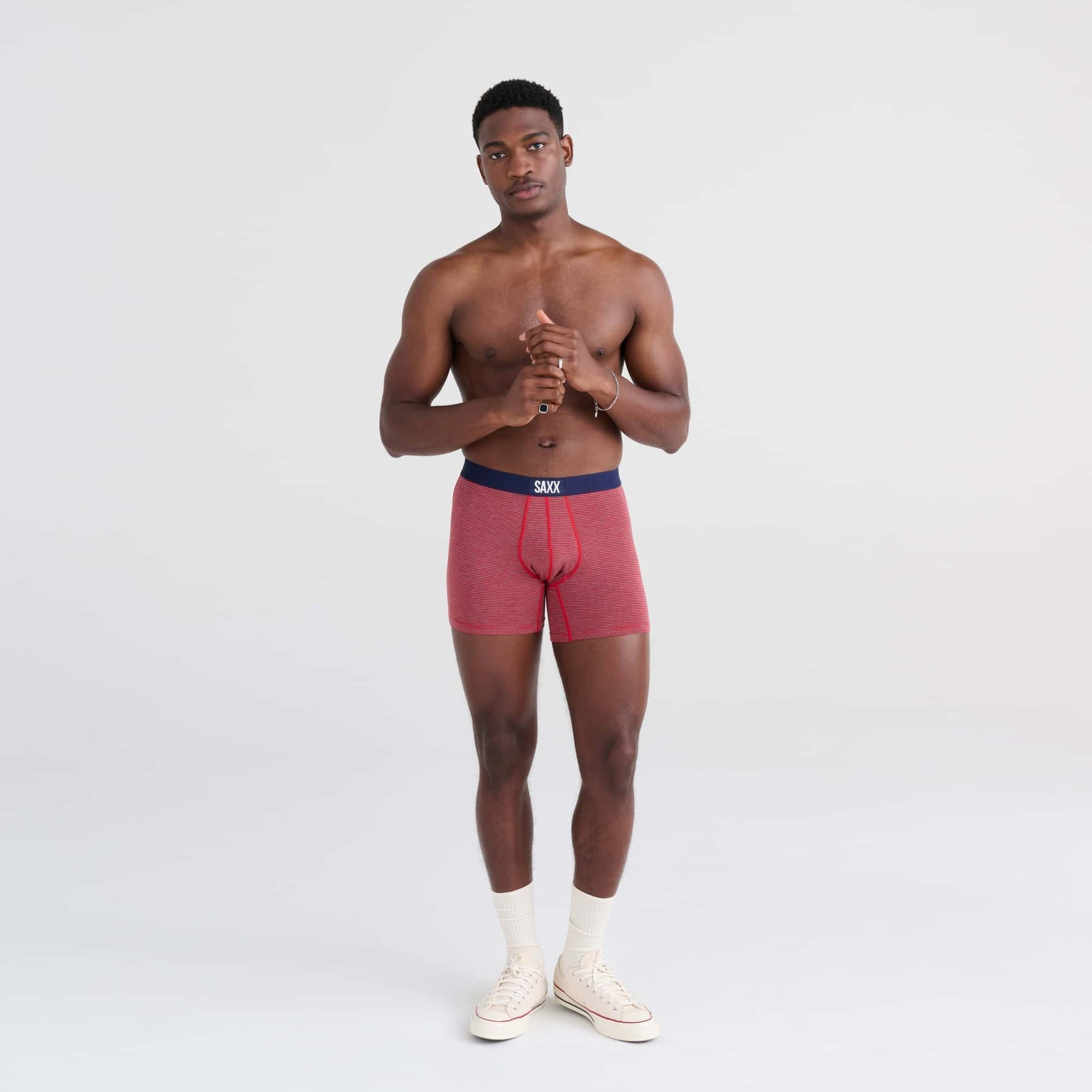 Vibe Super Soft Boxer Brief - Stripe Cherry - Blue Sky Fashions & Lingerie