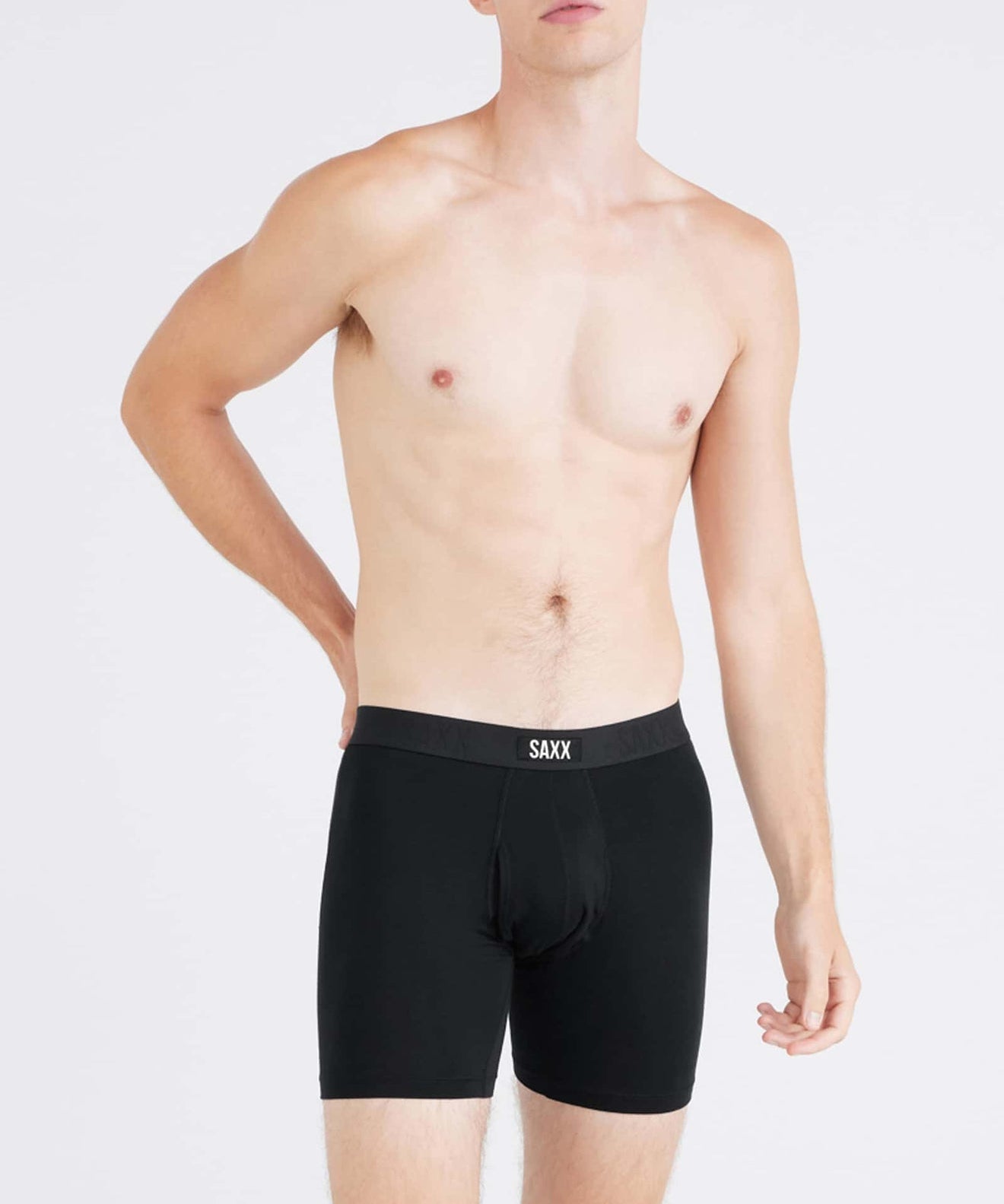 Vibe Xtra Soft Comfort Soft Comfort Boxer Brief 6" - Black - Blue Sky Fashions & Lingerie