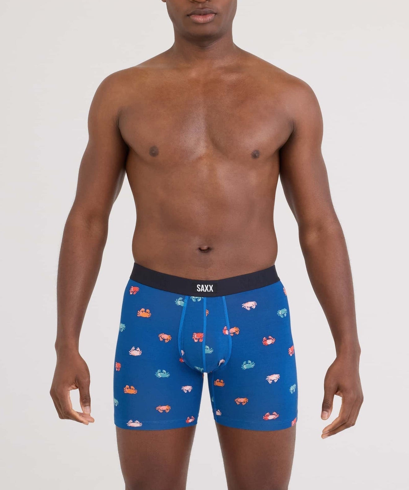 Vibe Xtra Soft Comfort Soft Comfort Boxer Brief 6" - Crab Boil Navy - Blue Sky Fashions & Lingerie