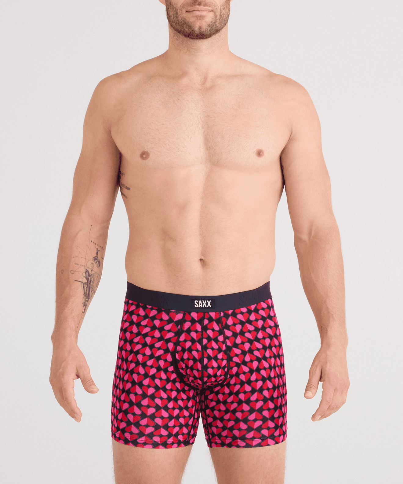 Vibe Xtra Soft Comfort Soft Comfort Boxer Brief 6" - Love check - Blue Sky Fashions & Lingerie