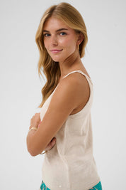 Visa linen cotton knit tank by Cream - Blue Sky Fashions & Lingerie