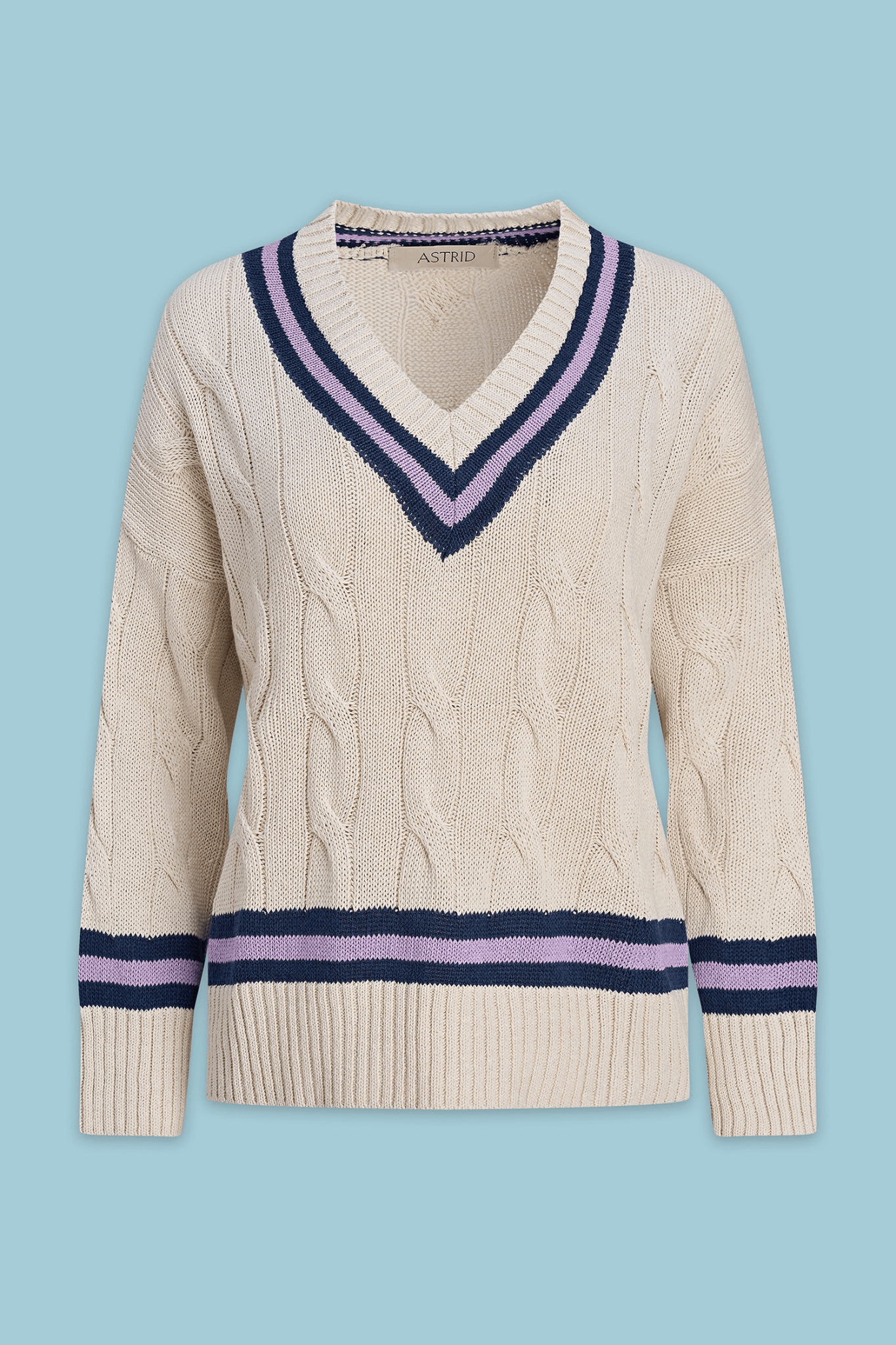 Vittoria V Neck Sweater - Navy - Blue Sky Fashions & Lingerie