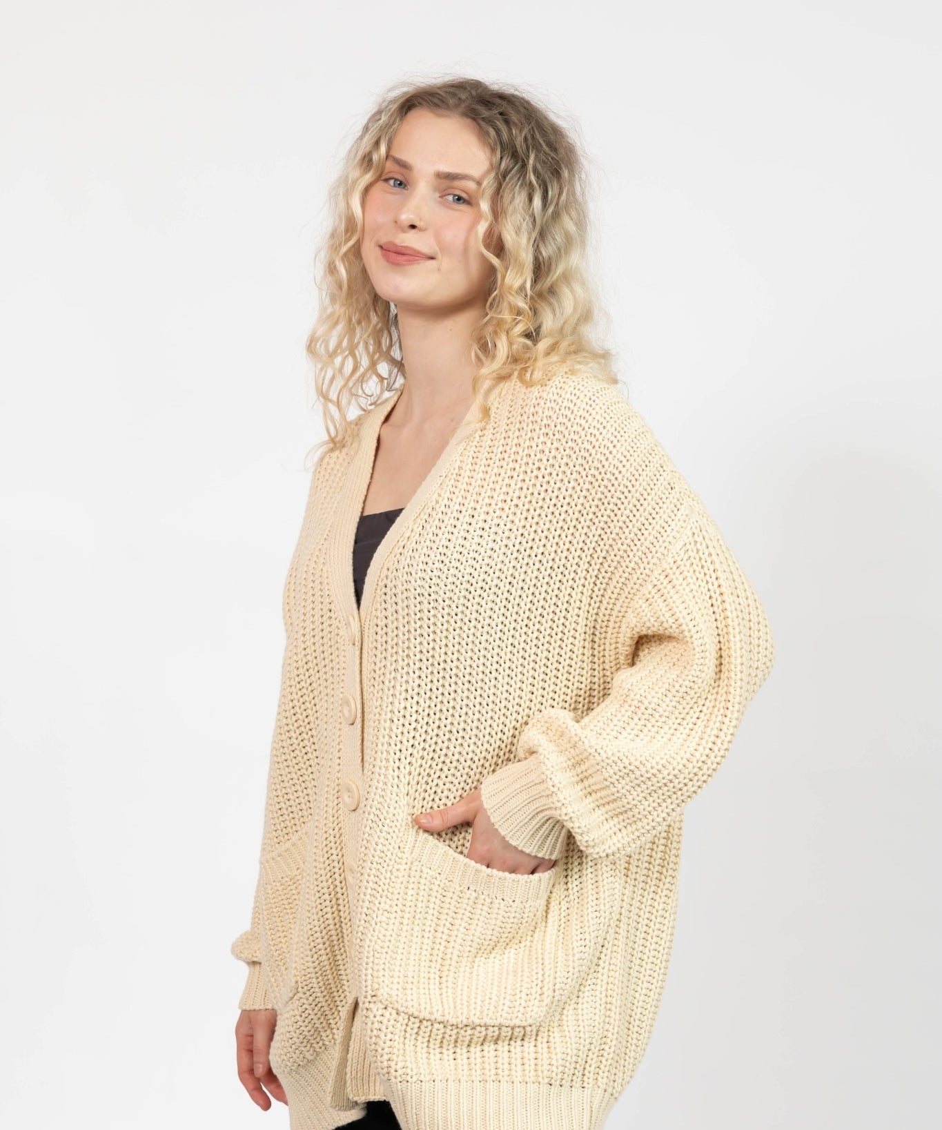 WAVERLY CARDIGAN IN OAT BEIGE - Blue Sky Fashions & Lingerie