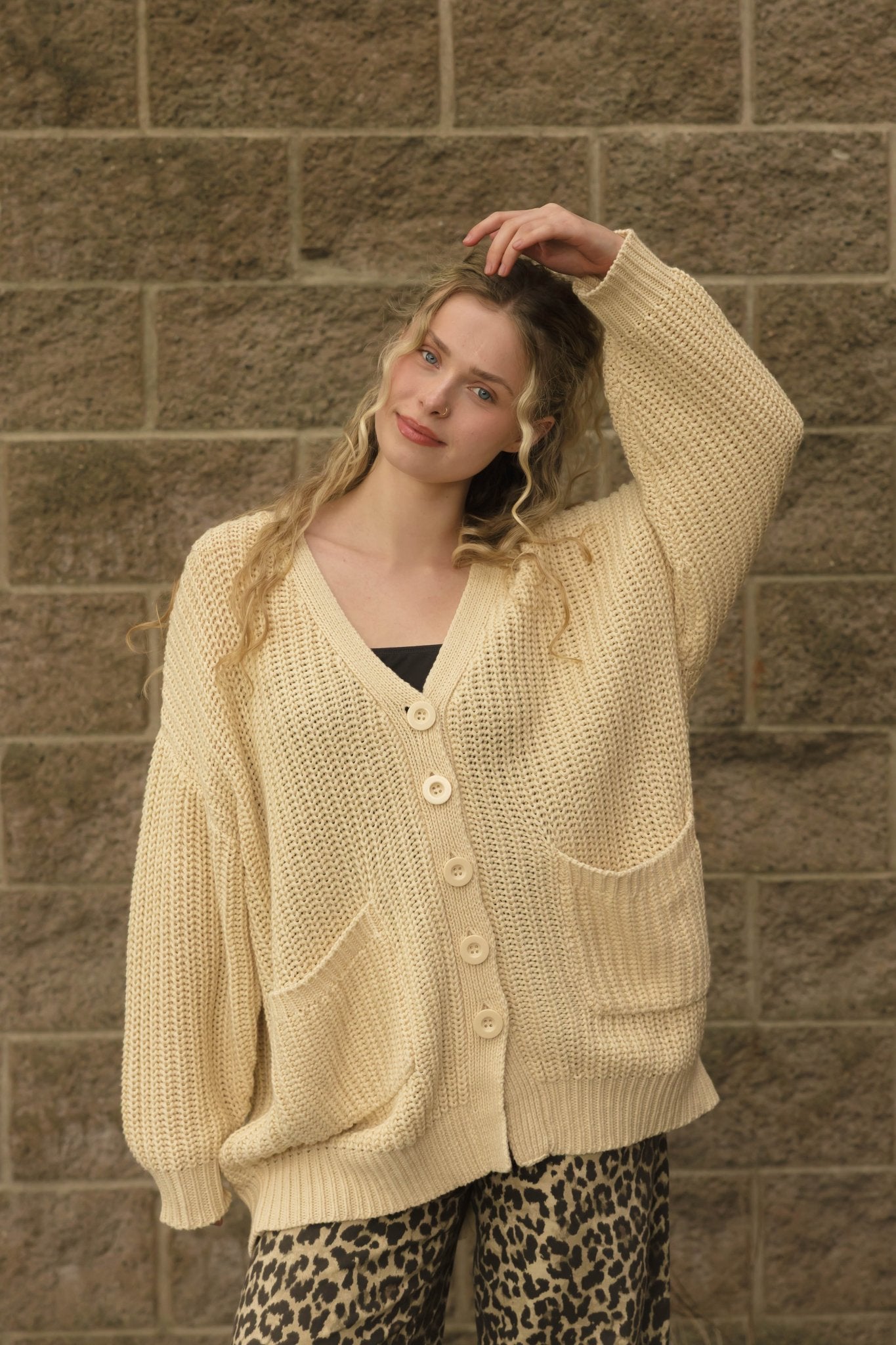 WAVERLY CARDIGAN IN OAT BEIGE - Blue Sky Fashions & Lingerie