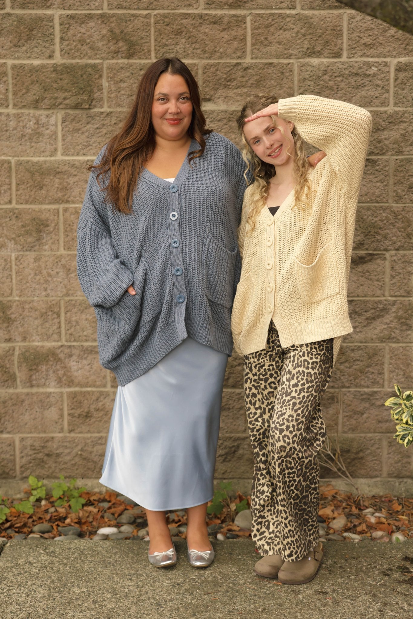 WAVERLY CARDIGAN IN STONE BLUE - Blue Sky Fashions & Lingerie