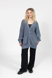 WAVERLY CARDIGAN IN STONE BLUE - Blue Sky Fashions & Lingerie