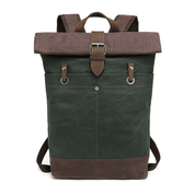 Waxed Canvas Backpack BB 543W Green - Blue Sky Fashions & Lingerie