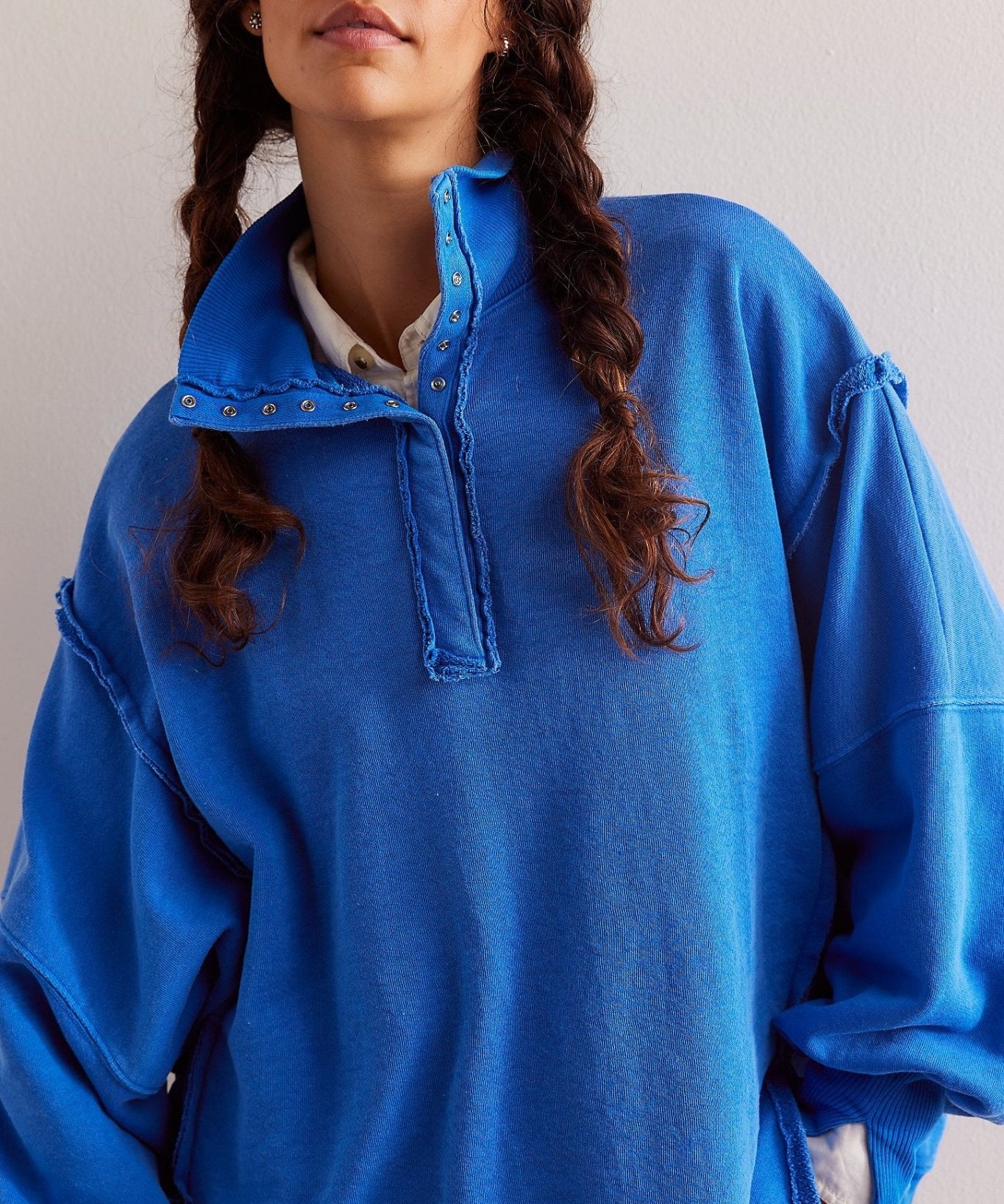 We The Free Camden Henley Sweatshirt - Lake Victoria - Blue Sky Fashions & Lingerie