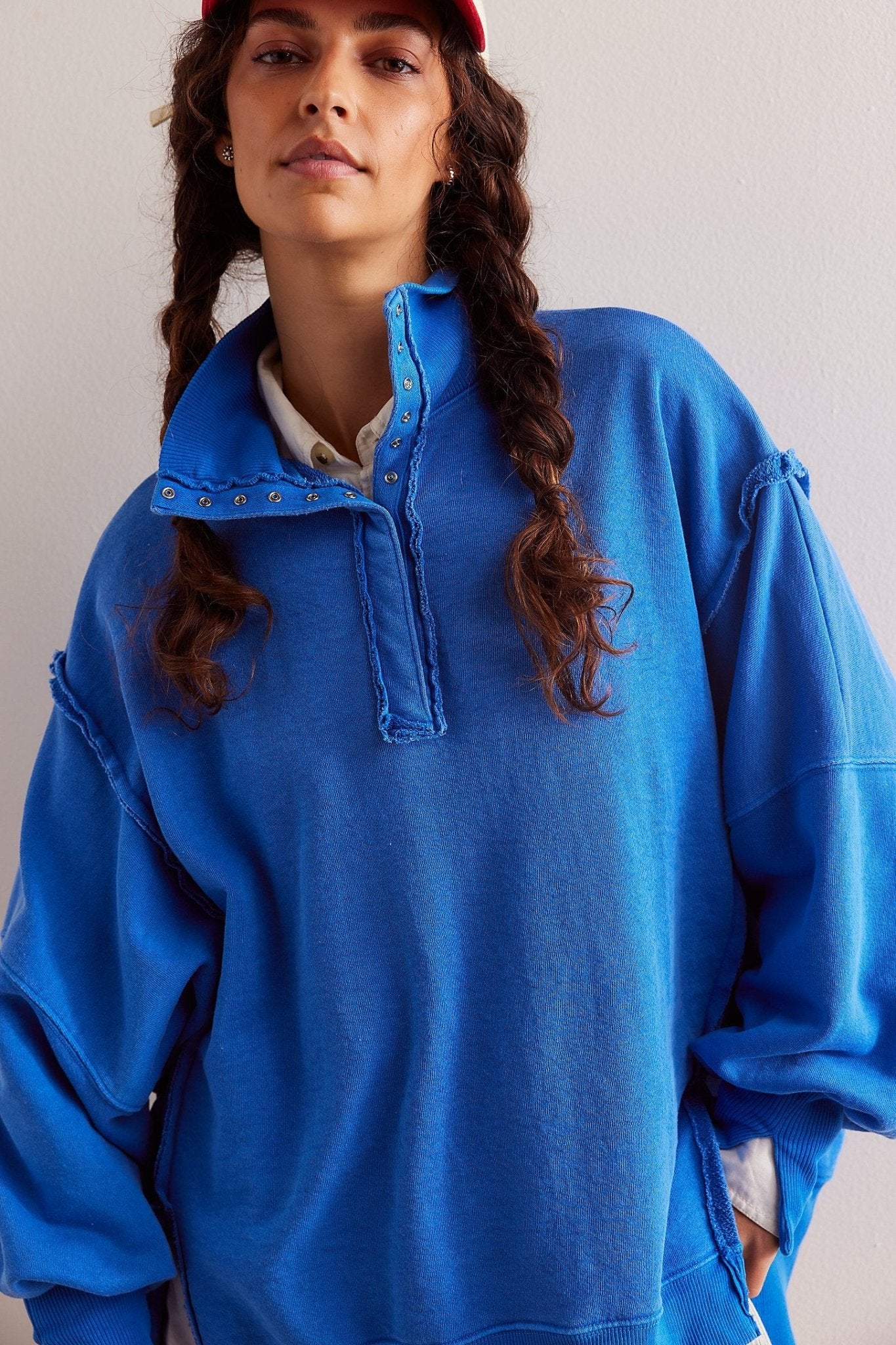 We The Free Camden Henley Sweatshirt - Lake Victoria - Blue Sky Fashions & Lingerie