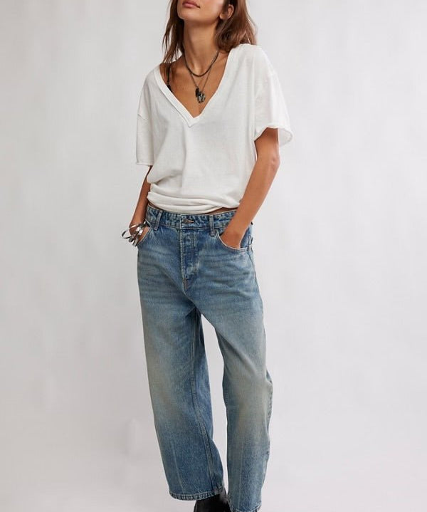 We The Free Deep Trance Dropped Boyfriend Jeans - From Beyond - Blue Sky Fashions & Lingerie