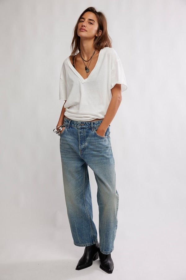 We The Free Deep Trance Dropped Boyfriend Jeans - From Beyond - Blue Sky Fashions & Lingerie
