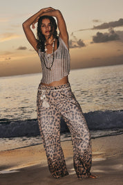 We The Free Good Luck Printed Barrel Jeans - brown Sugar - Blue Sky Fashions & Lingerie