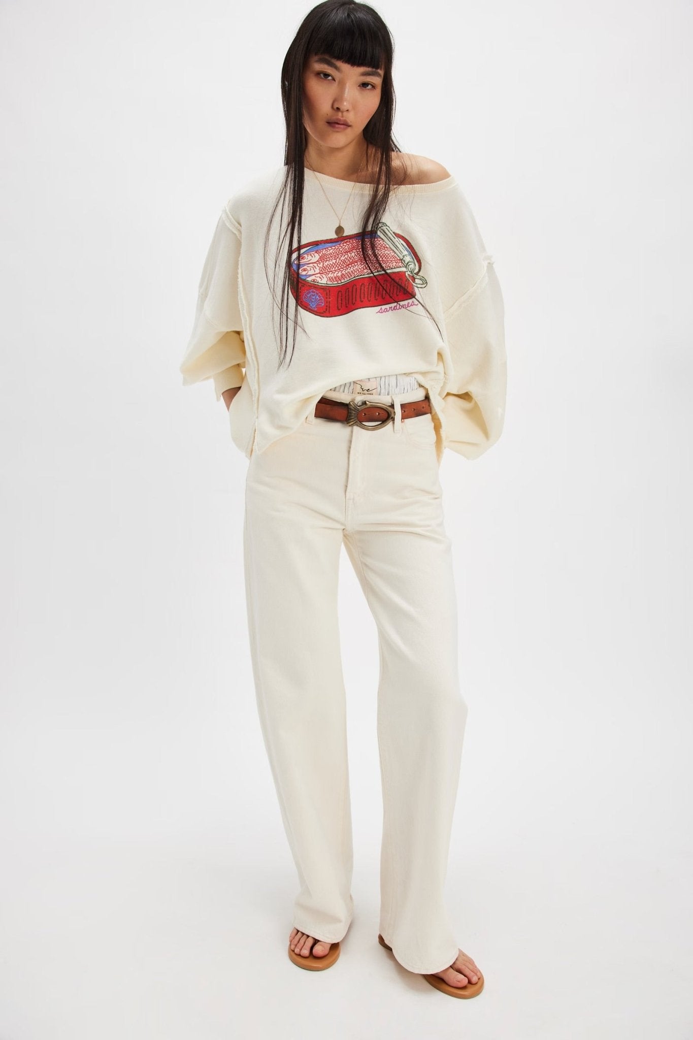 We The Free Graphic Camden Pullover - Sardines - Blue Sky Fashions & Lingerie