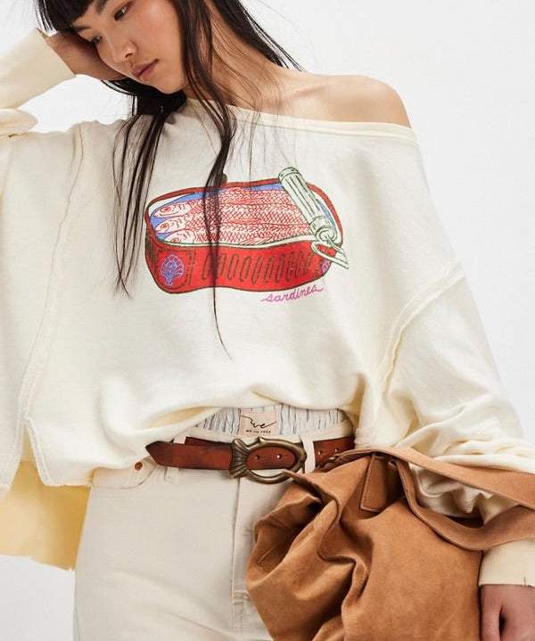 We The Free Graphic Camden Pullover - Sardines - Blue Sky Fashions & Lingerie