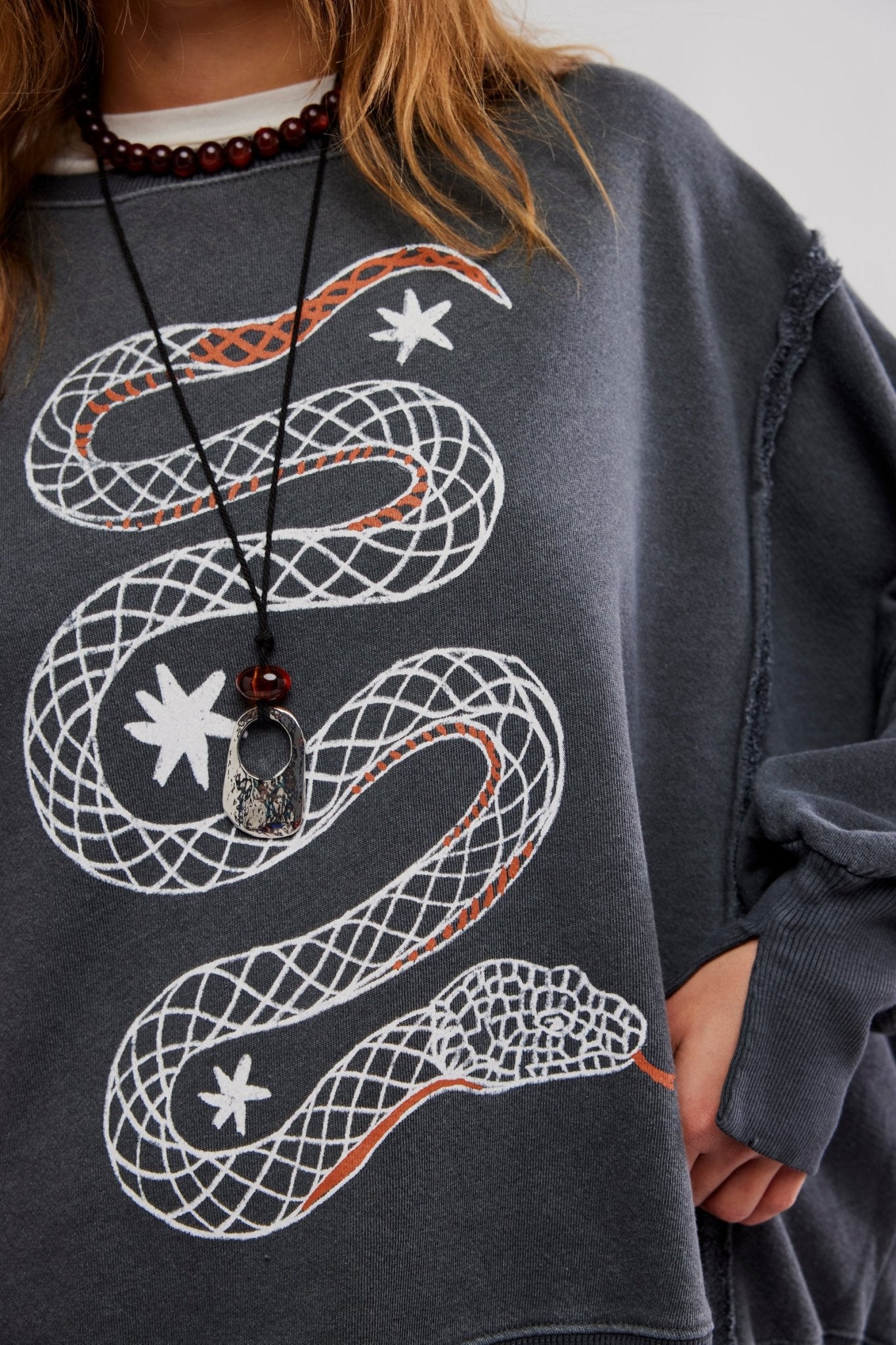 We The Free Graphic Camden Pullover - Snake - Blue Sky Fashions & Lingerie