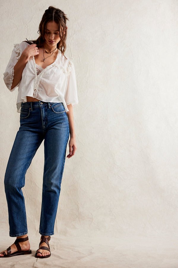 We The Free Leila High-Rise Leggy Slim Jeans by Free People - Blue Sky Fashions & Lingerie