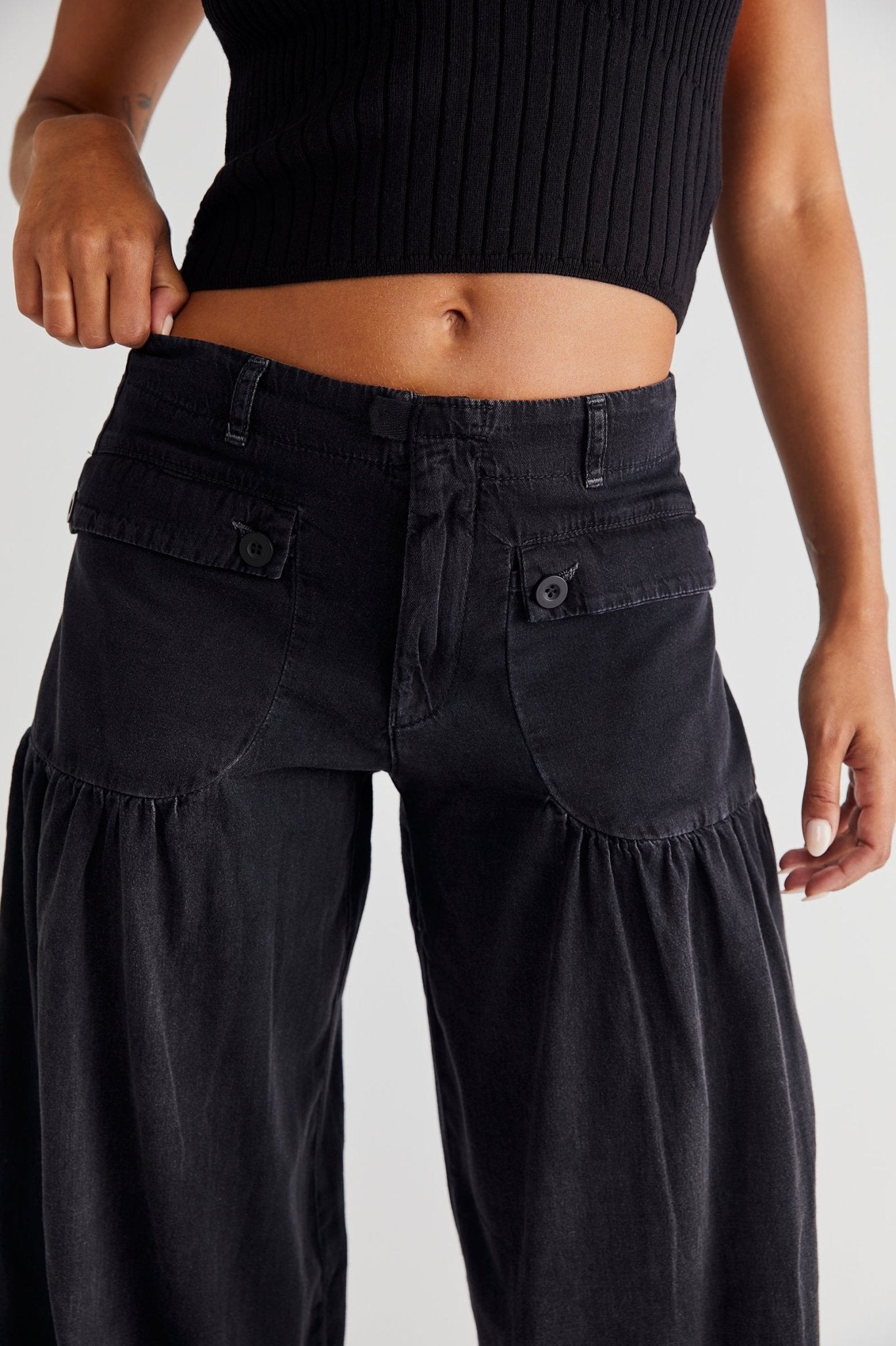 We The Free Lotus Balloon Jeans - Smoke Show - Blue Sky Fashions & Lingerie