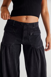 We The Free Lotus Balloon Jeans - Smoke Show - Blue Sky Fashions & Lingerie