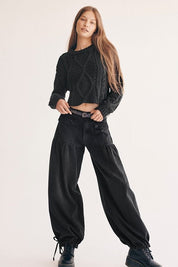 We The Free Lotus Balloon Jeans - Smoke Show - Blue Sky Fashions & Lingerie