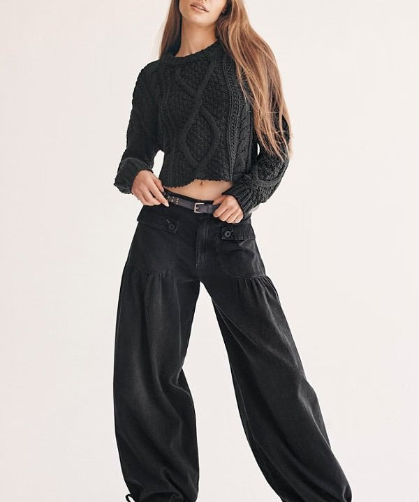 We The Free Lotus Balloon Jeans - Smoke Show - Blue Sky Fashions & Lingerie