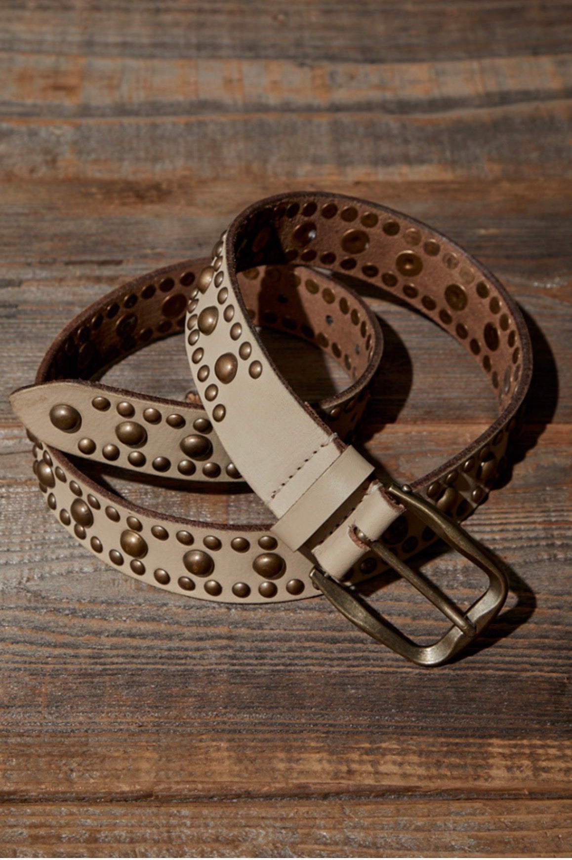 We The Free Sola Stud Leather belt - Stone cold - Blue Sky Fashions & Lingerie