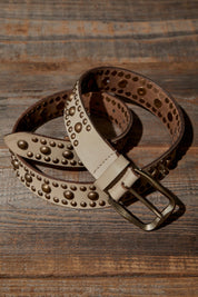 We The Free Sola Stud Leather belt - Stone cold - Blue Sky Fashions & Lingerie