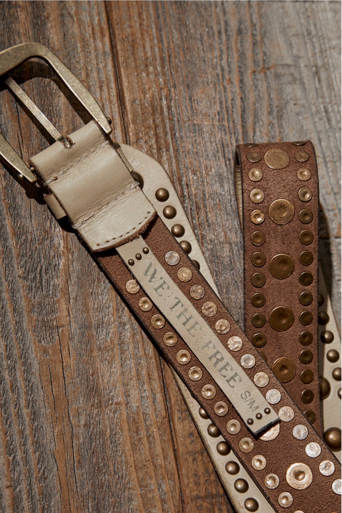 We The Free Sola Stud Leather belt - Stone cold - Blue Sky Fashions & Lingerie