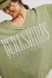 We The Free Venice V - Neck Sweatshirt - graphic oil green - Blue Sky Fashions & Lingerie