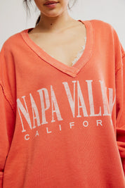 We The Free Venice V - Neck Sweatshirt - rose sienna - Blue Sky Fashions & Lingerie