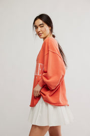 We The Free Venice V - Neck Sweatshirt - rose sienna - Blue Sky Fashions & Lingerie