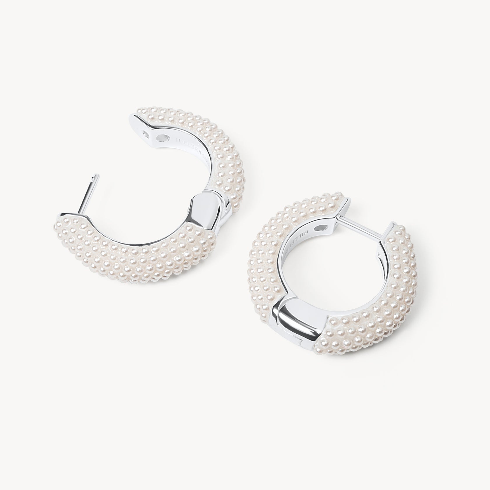 White Pearl Hoop Earrings - Blue Sky Fashions & Lingerie