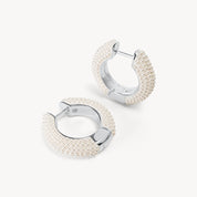White Pearl Hoop Earrings - Blue Sky Fashions & Lingerie