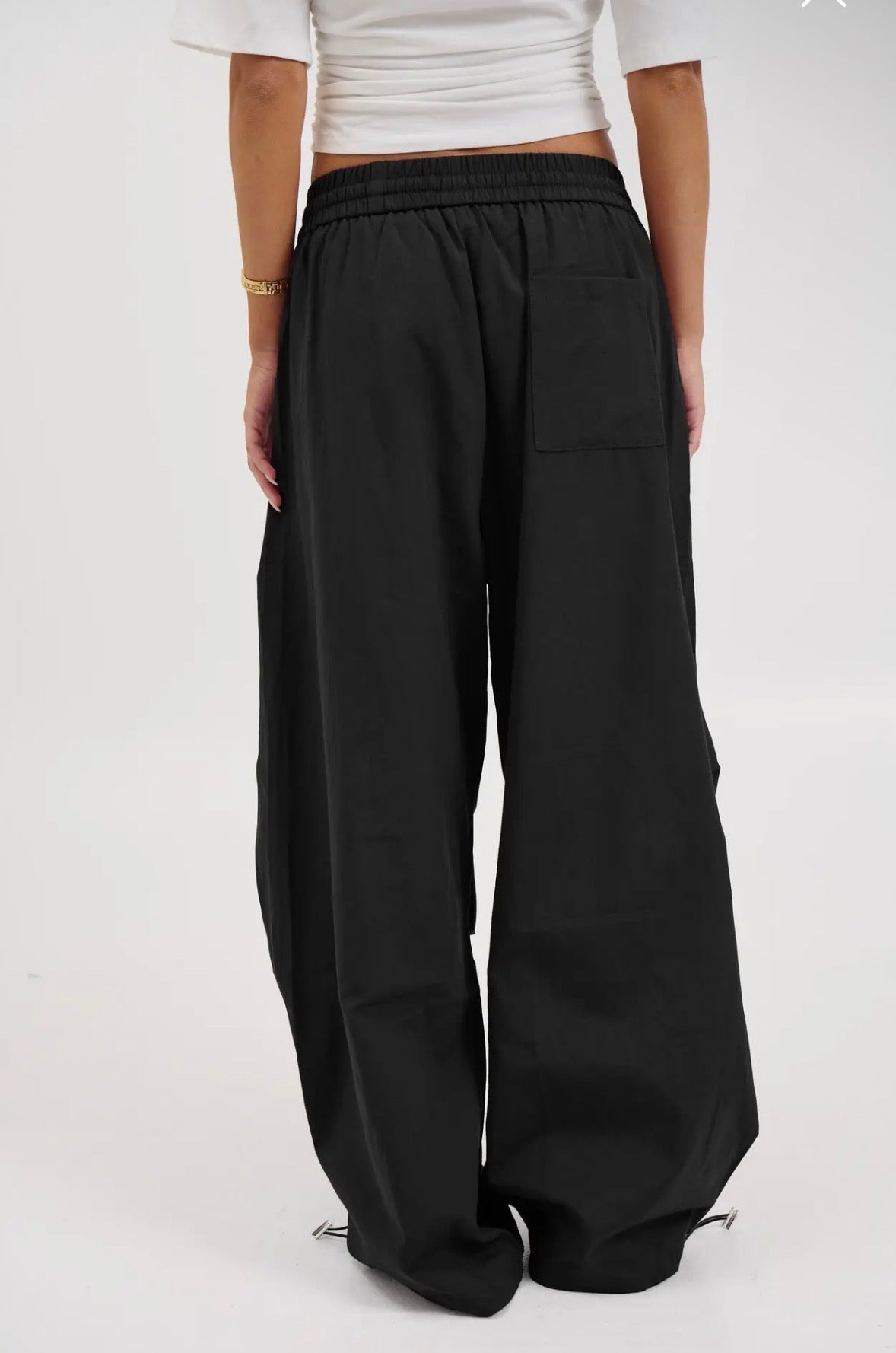 Womens Parachute Cargo Pants - Black - Blue Sky Fashions & Lingerie