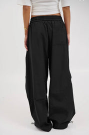 Womens Parachute Cargo Pants - Black - Blue Sky Fashions & Lingerie