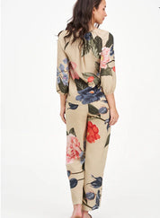 Woven Floral Blouse - Oat Blossom - Blue Sky Fashions & Lingerie