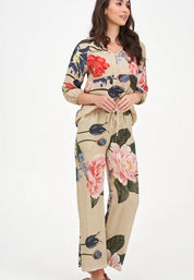 Woven Floral Blouse - Oat Blossom - Blue Sky Fashions & Lingerie