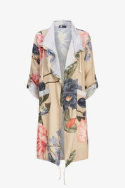 Woven Floral Cardigan - Oat Blossom - Blue Sky Fashions & Lingerie